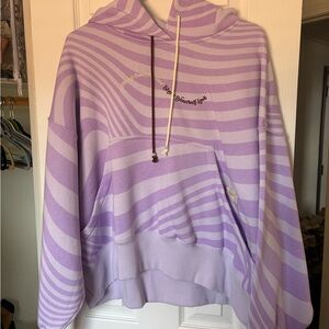 Lavender Striped Hoodie for Kids